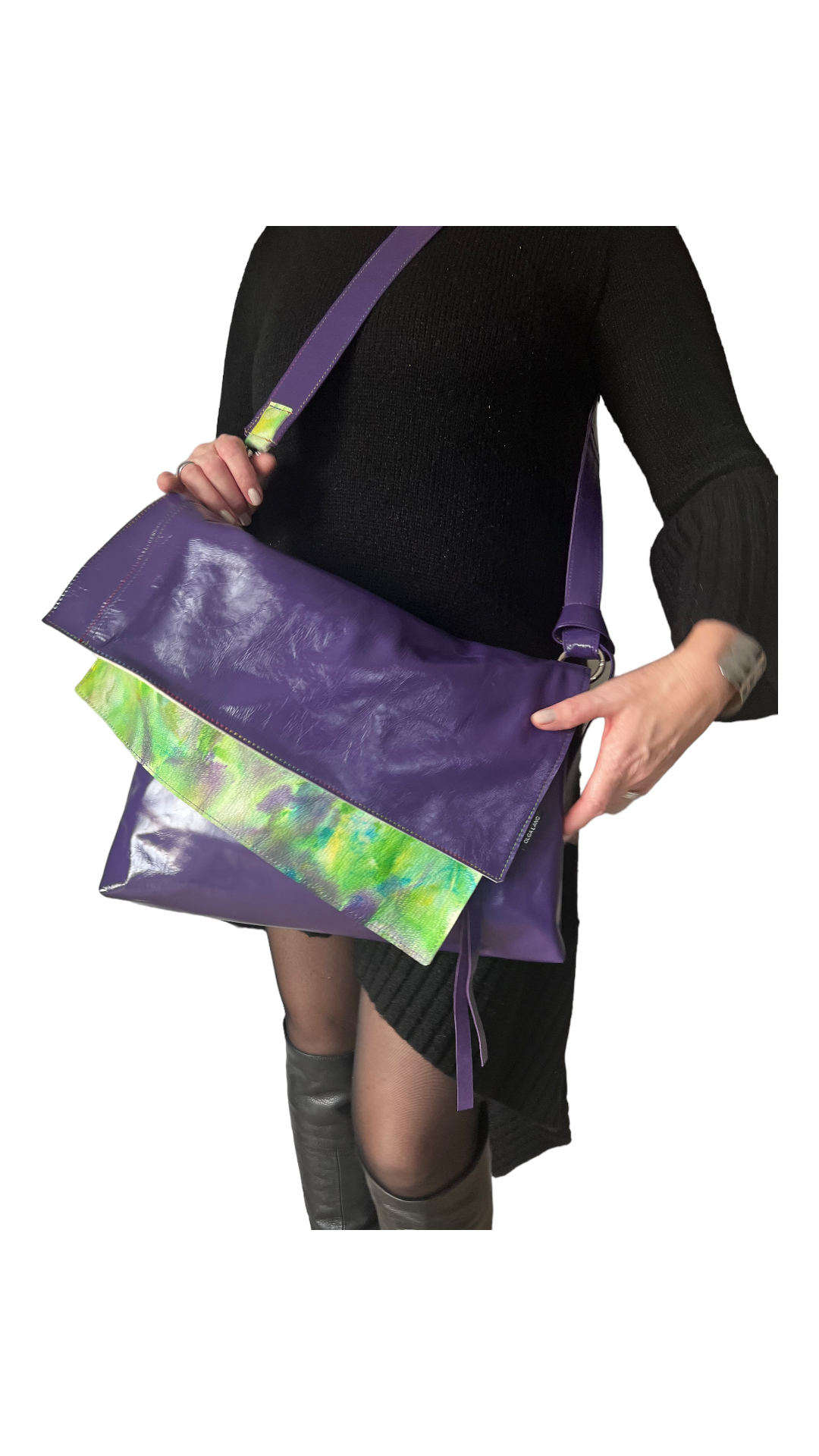 JUMBO BAG Purple handpaint No: 110109