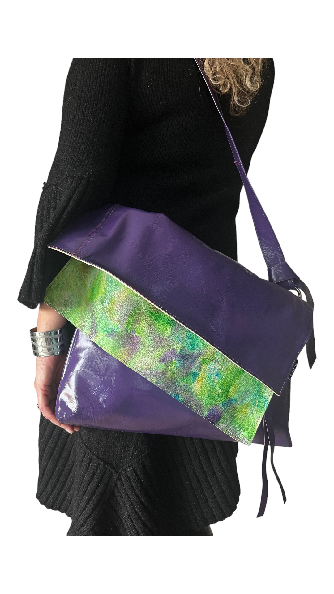 JUMBO BAG Purple handpaint No: 110109