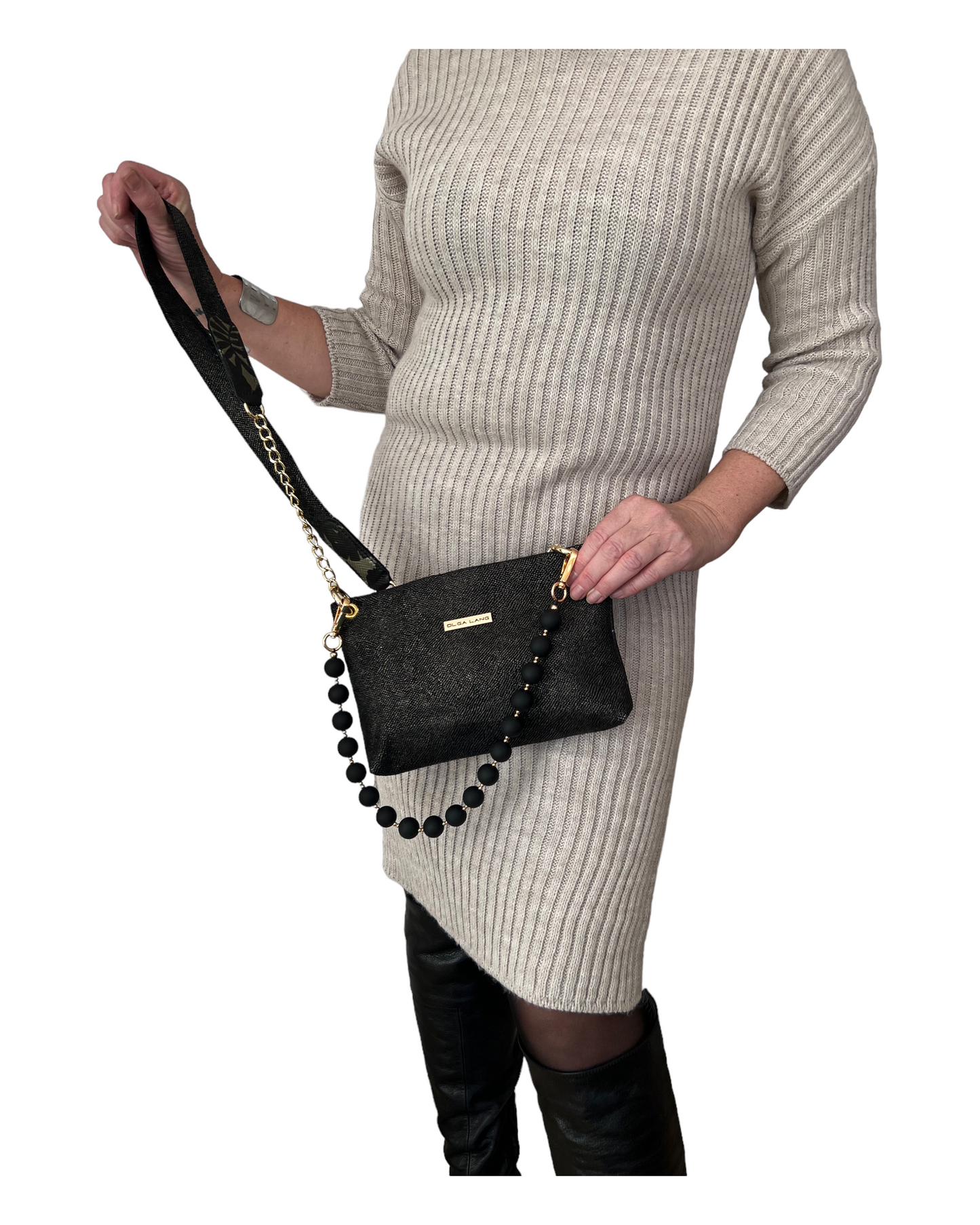MOIRA S Black goldy mat remen No:310029