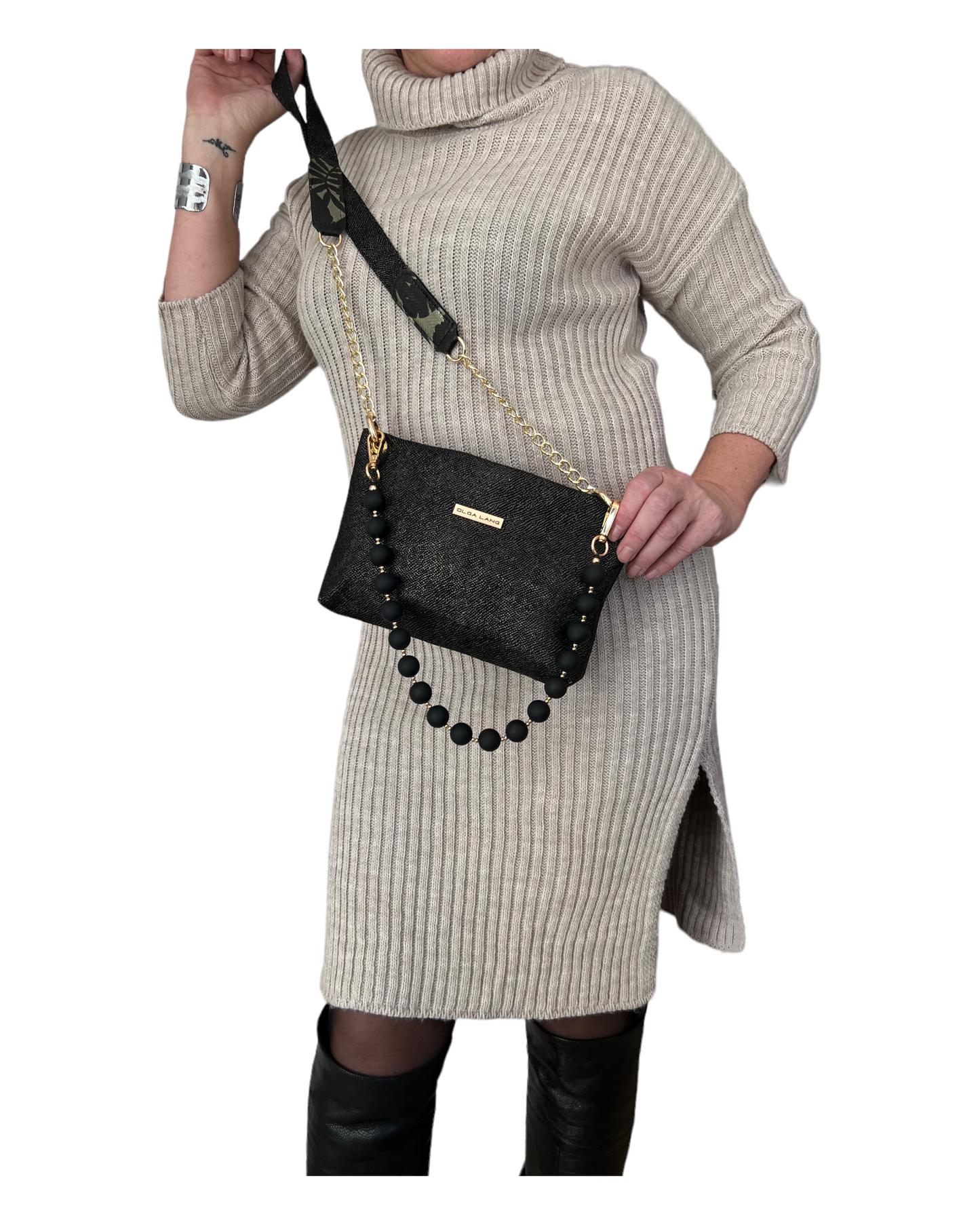 MOIRA S Black goldy mat remen No:310029