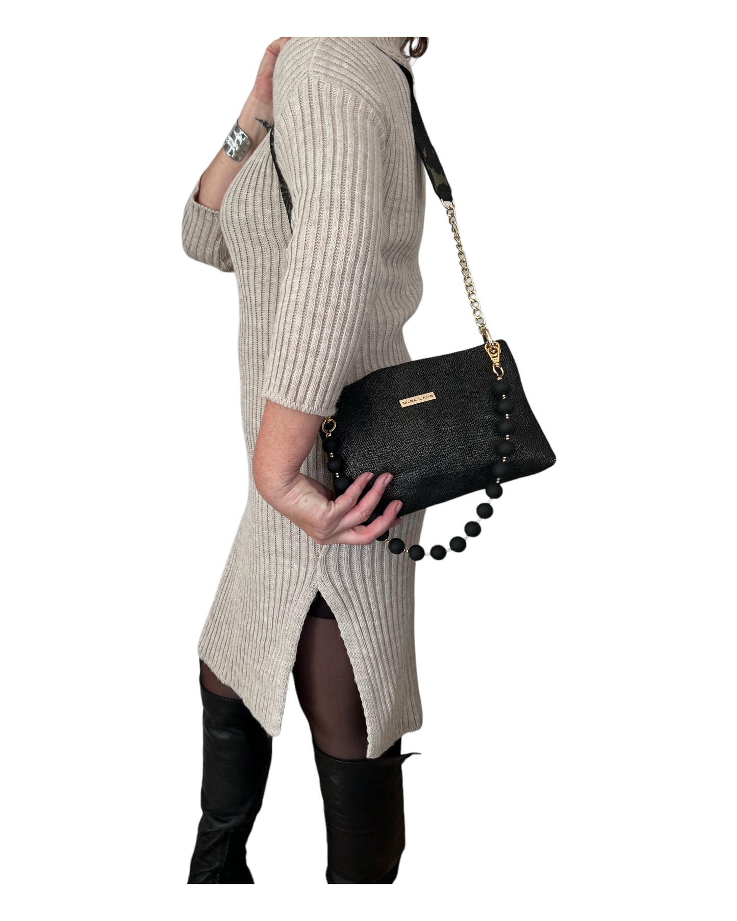 MOIRA S Black goldy mat remen No:310029