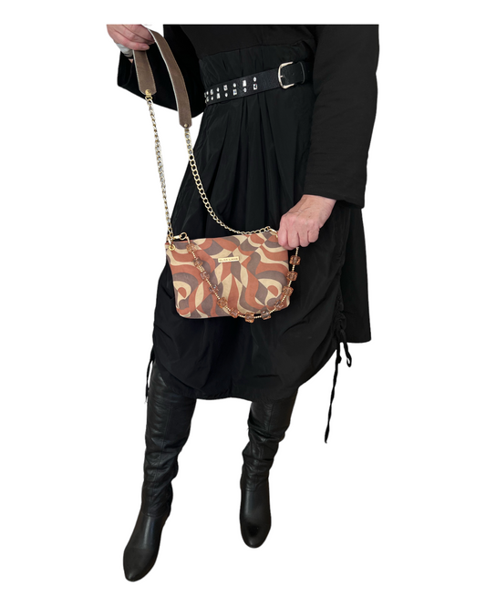 MOIRA S Brown geometric No:310023