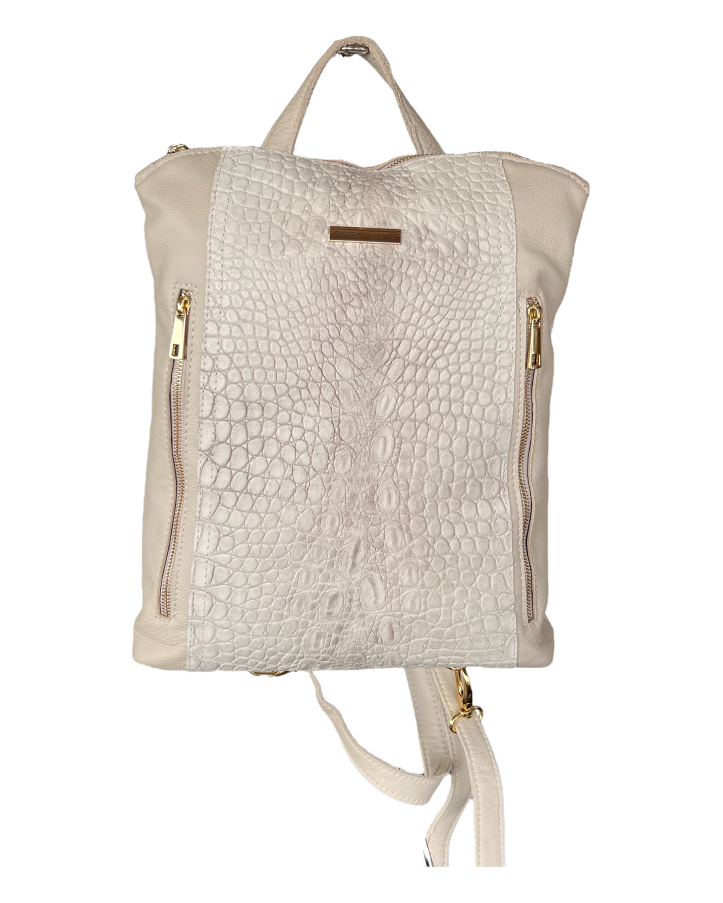 EDY backpack croco beige no: 9074