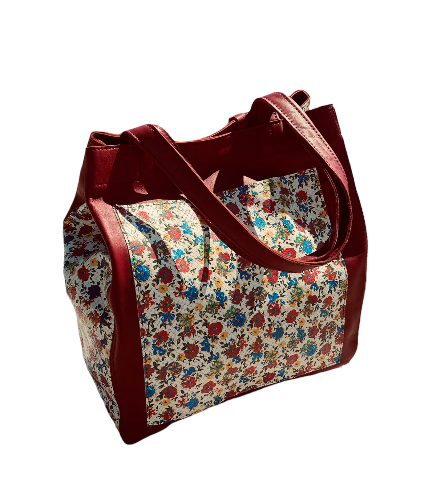 SHOPPER MC RED FLOWERS