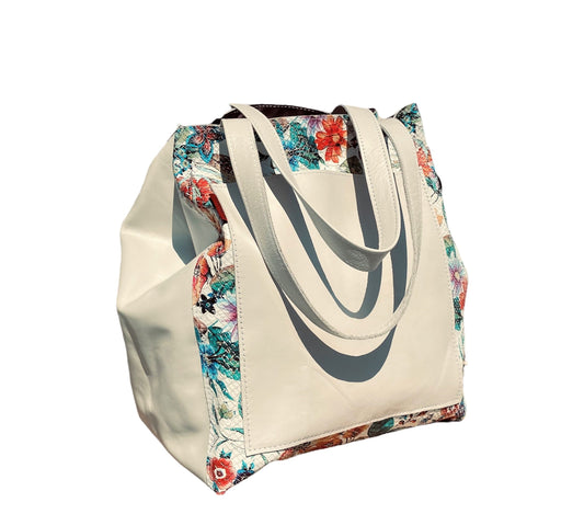 SHOPPER MC WHITE FLOWERS