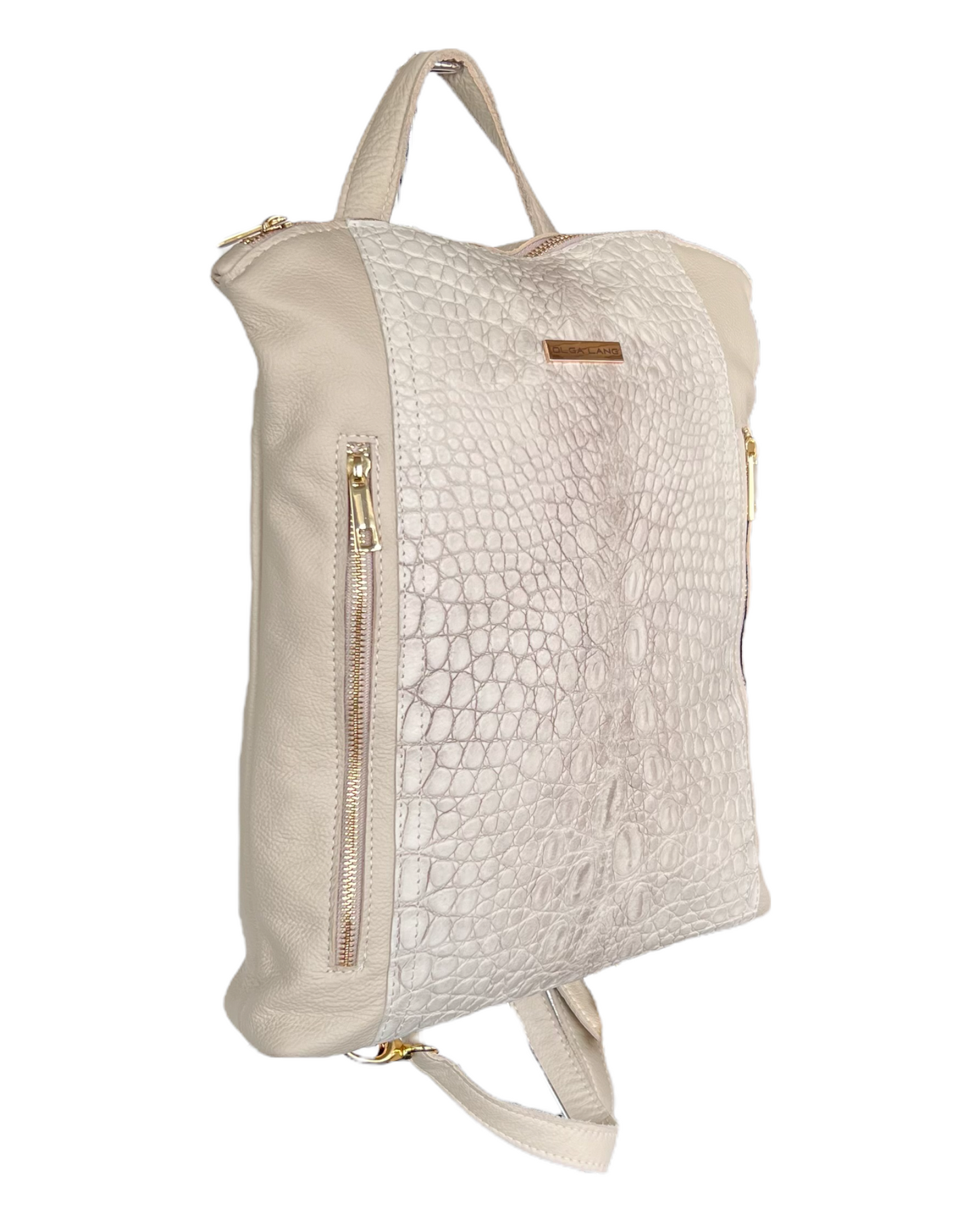 EDY backpack croco beige no: 9074
